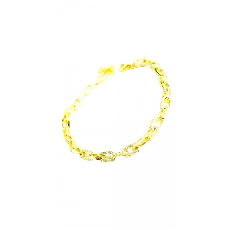 Zincir Bileklik Taşlı Gold 2 